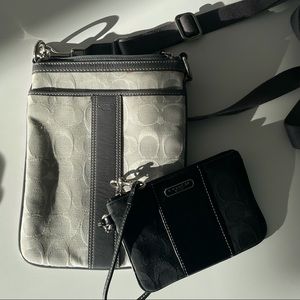 Coach Side Bag and Wristlet Combo